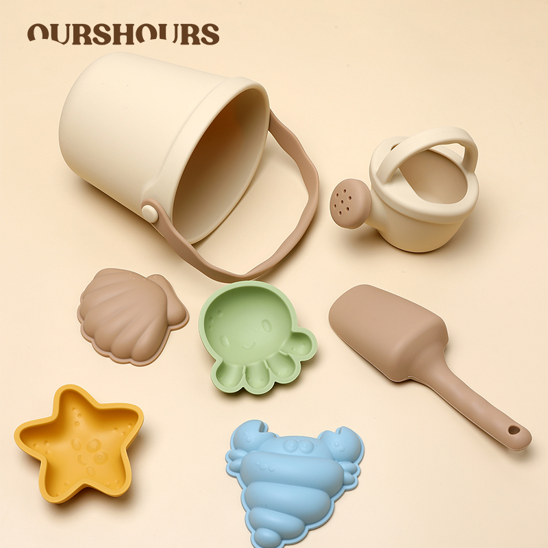 Kids Outdoor Tools - 7종 어린이 실리콘 모래놀이 장난감 세트,