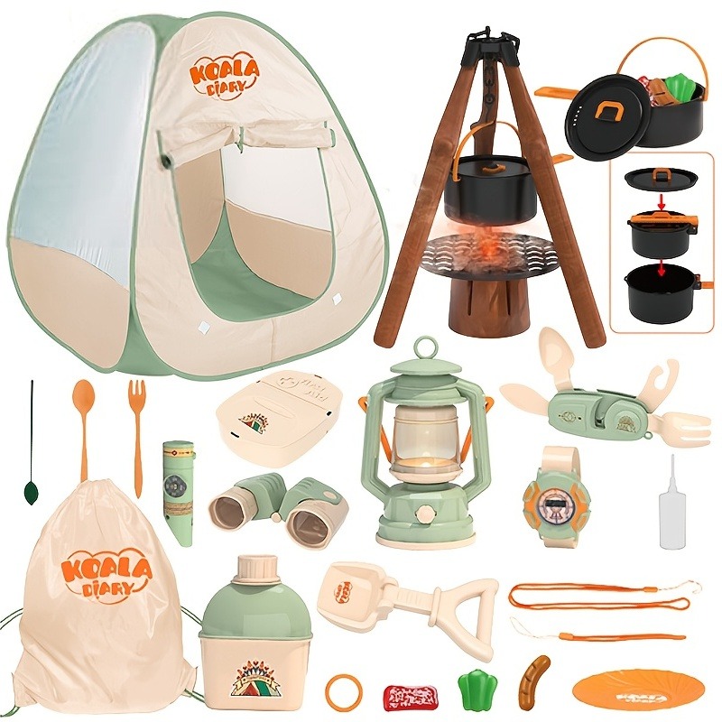 Kids Outdoor Adventure Kit - 어린이 캠핑 세트 장난감 야외 탐색기