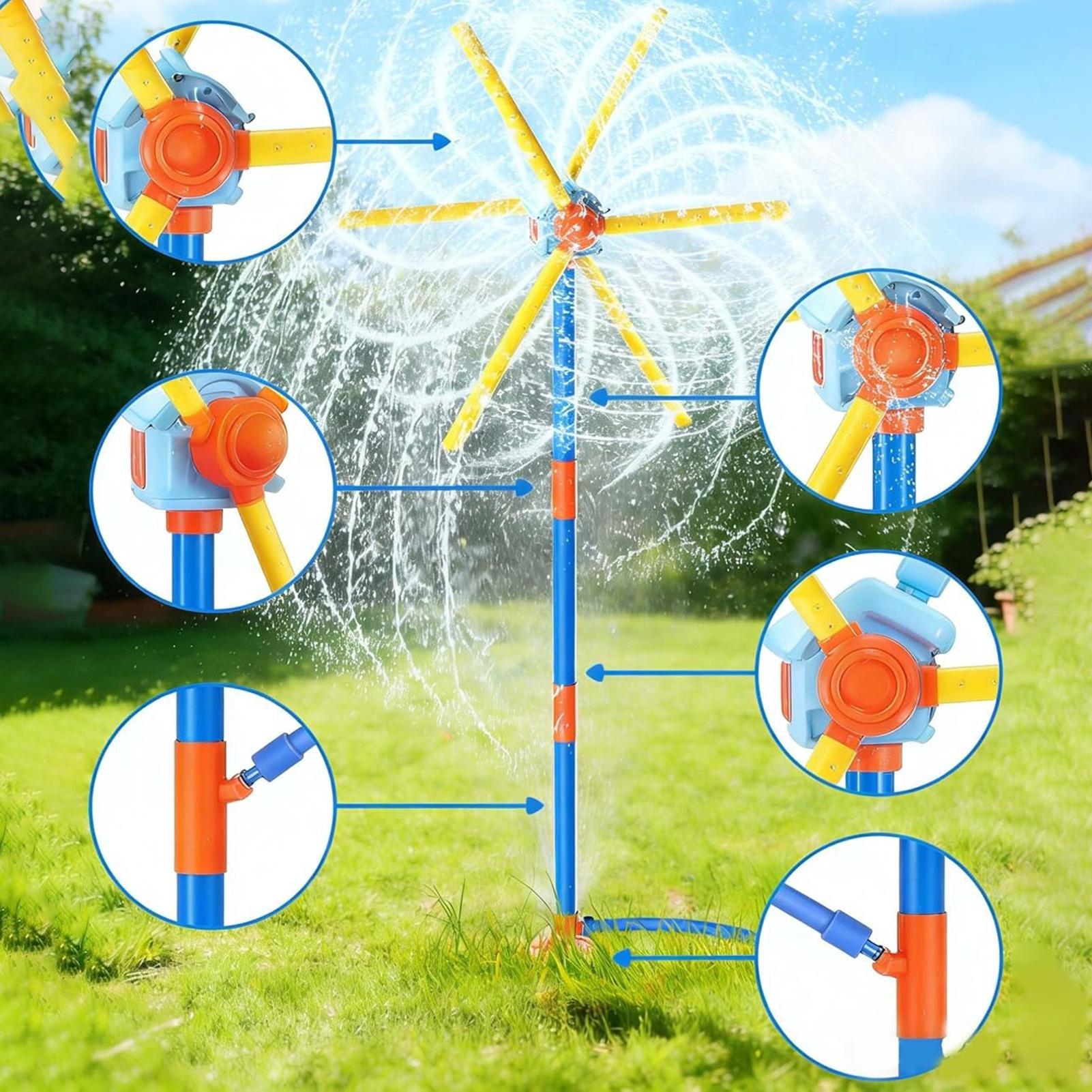 Kids Outdoor Yard Toys - 어린이 스프링클러 풍차 재미있는 스프링클러(54노즐 스프링