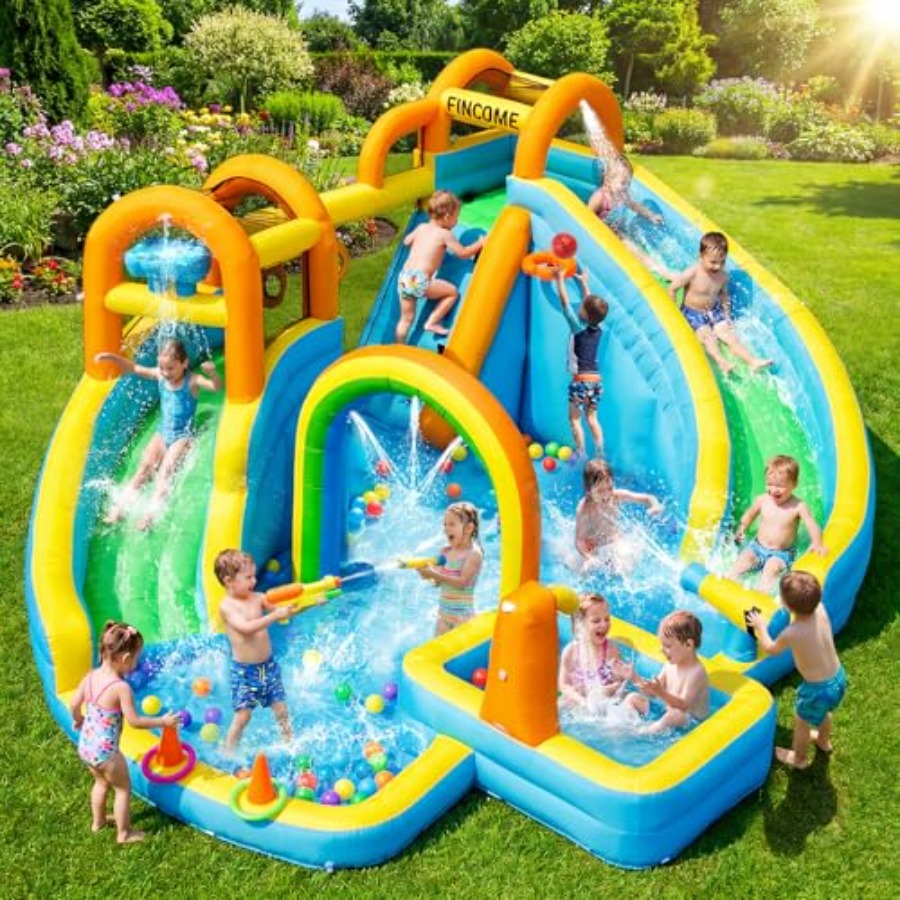 Kids Outdoor Slide - 어린이용 야외용 풍선 워터 슬라이드 파크: