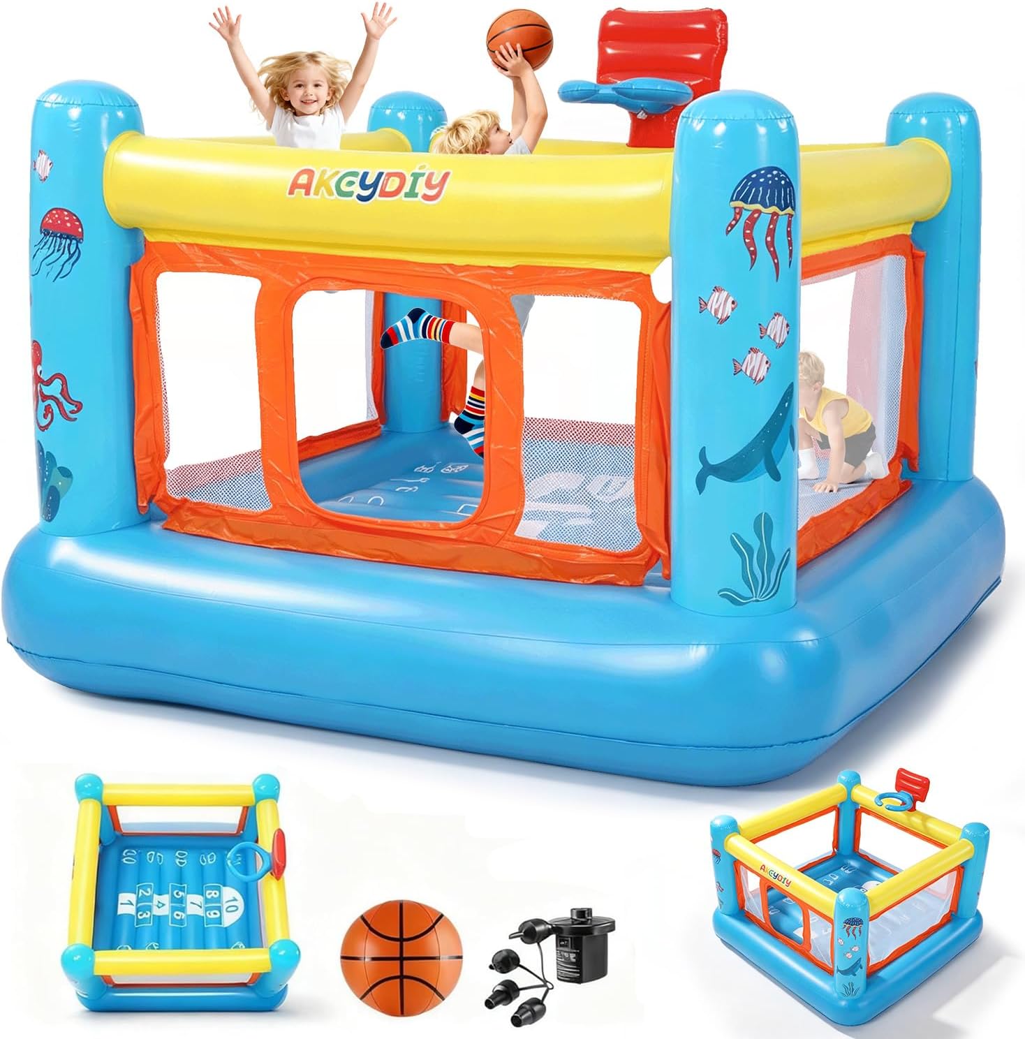 Kids Outdoor Inflatable - 바운스 하우스, 3-6세 어린이용 PVC 풍선