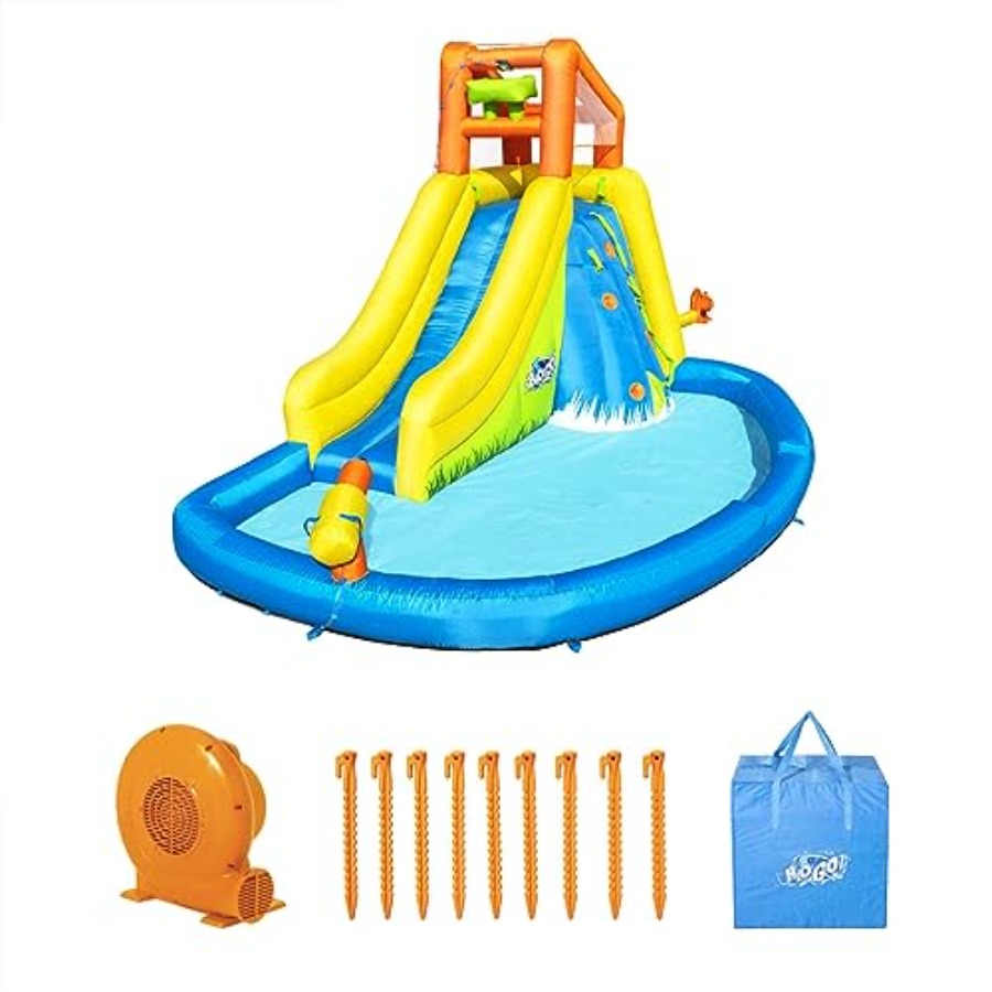 Kids Outdoor Zone - 야외용 어린이 물 미끄럼틀: 등반벽과 물