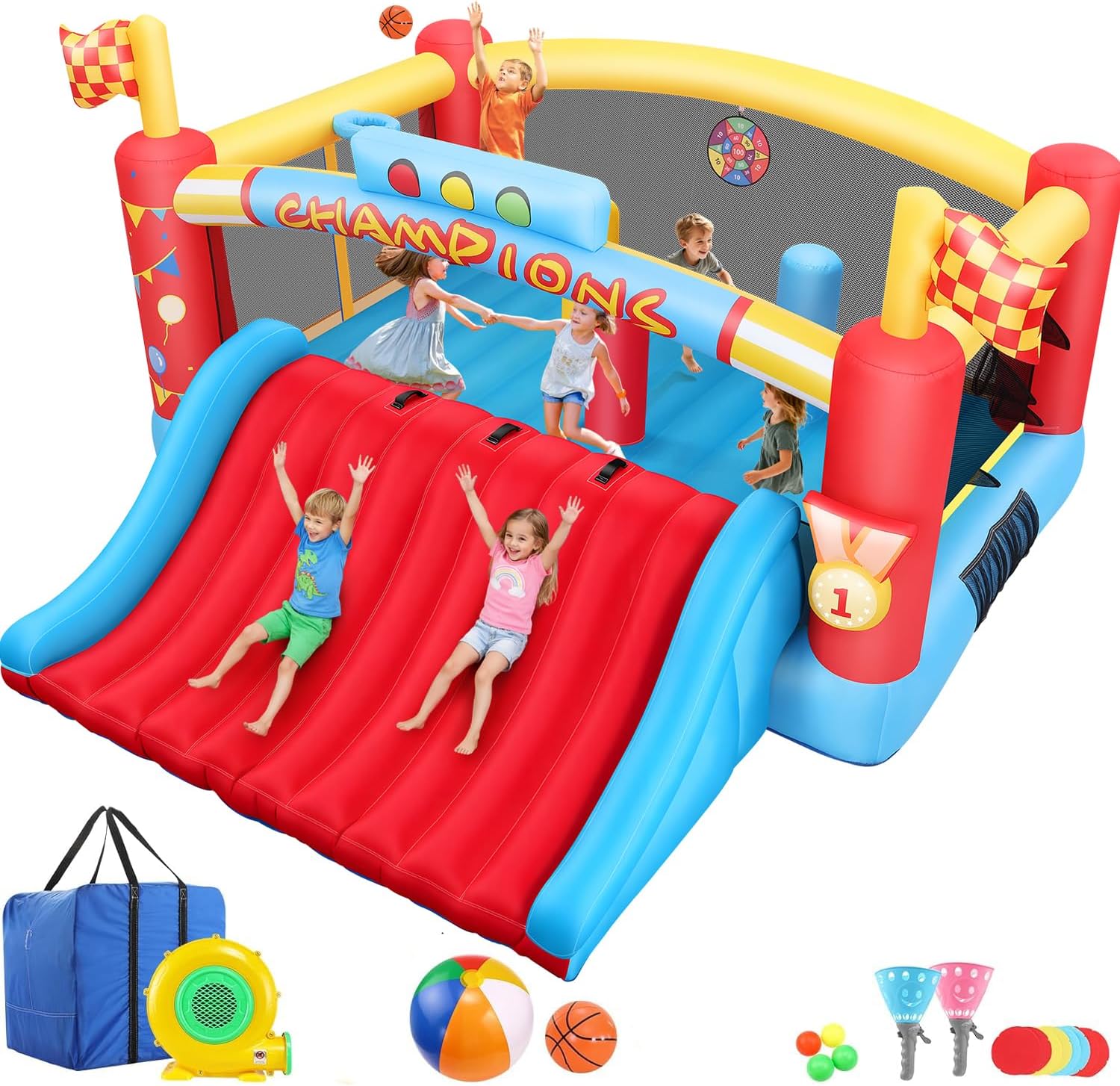 Kids Outdoor Inflatable - 대형 어린이용 에어바운스, 13피트 야외용 에어바운스(송풍기
