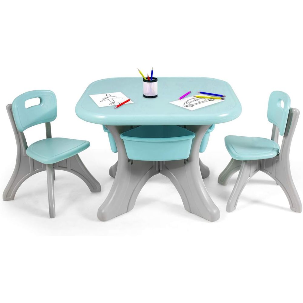 Kids Outdoor Table And Chair Set - 어린이용 테이블 및 의자 세트, 3개