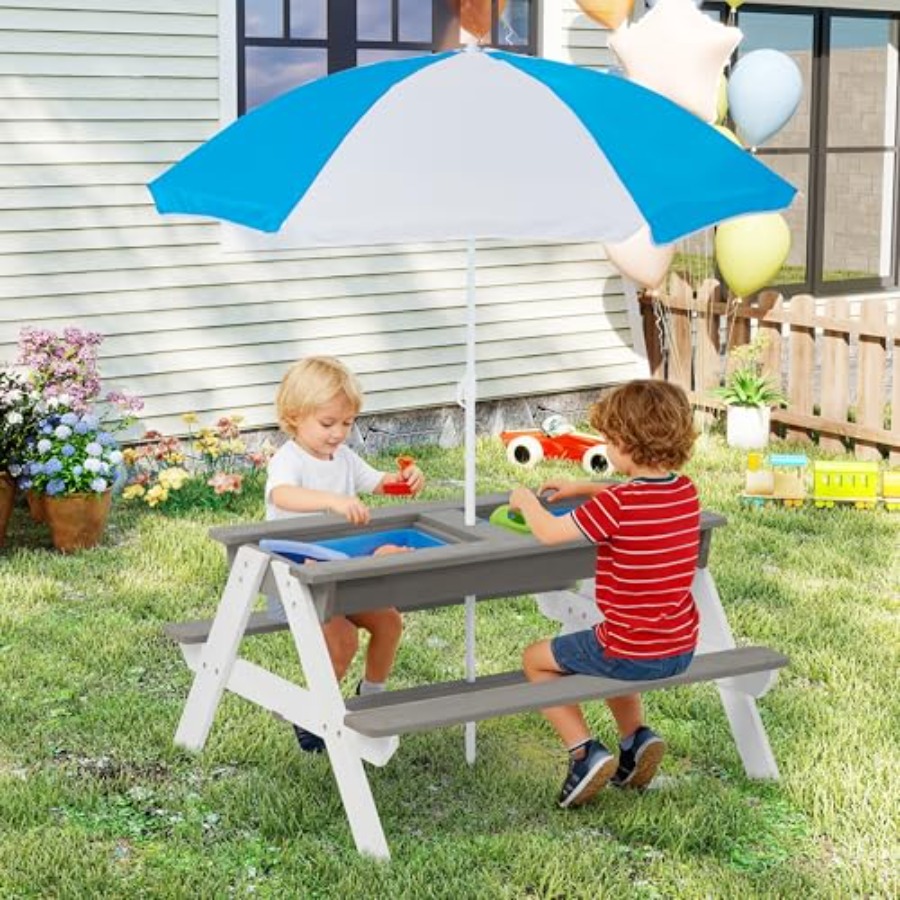 Kids Outdoor Umbrella For Table - 야외 마당 파티오 어린이용 피크닉 테이블: