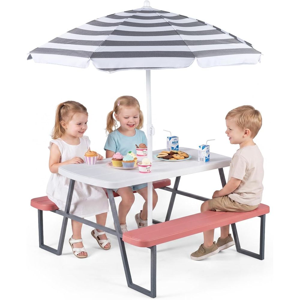 Kids Outdoor Umbrella For Table - 어린이 피크닉 테이블, 유아용 야외 테이블