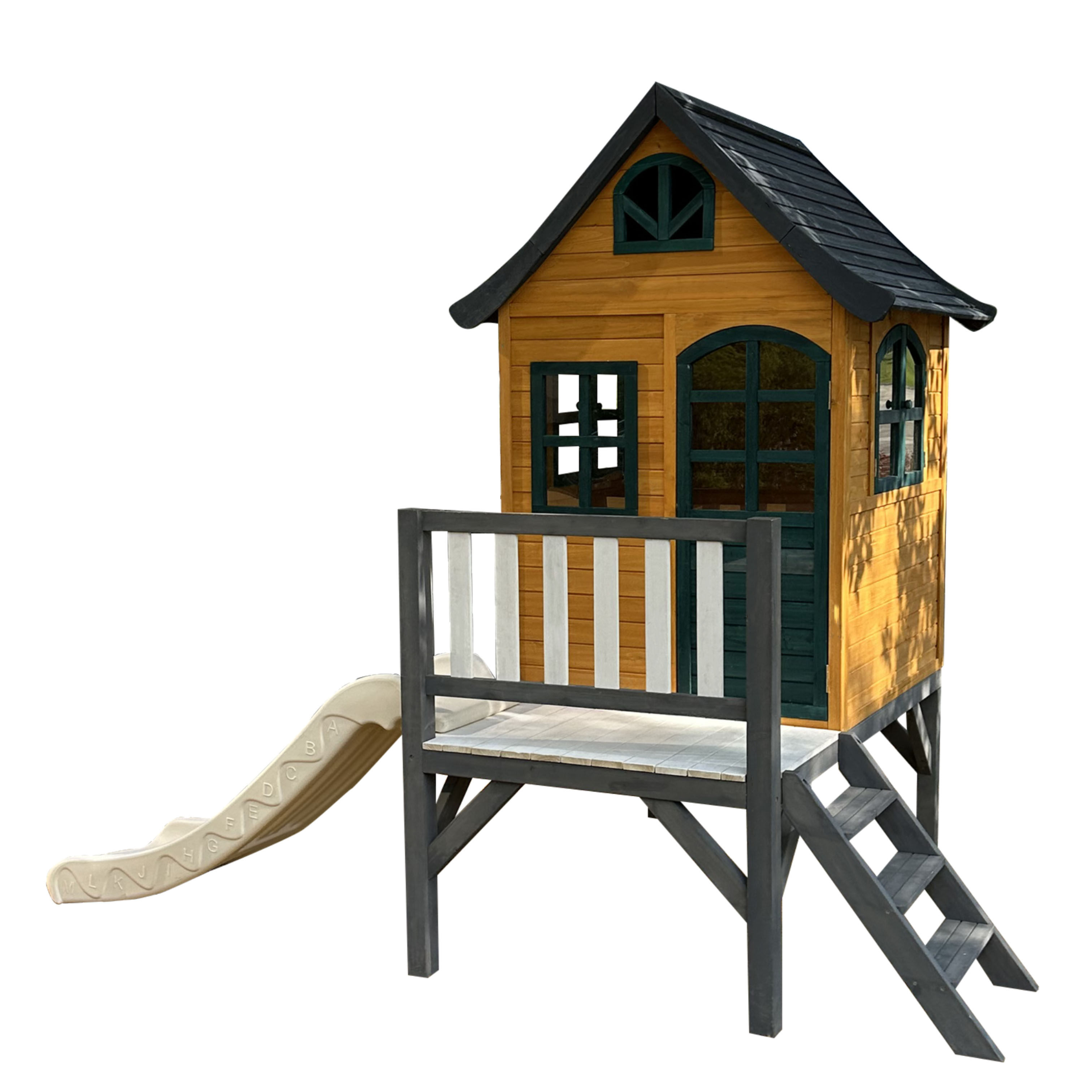 야외 대형 미끄럼틀 어린이용 나무 놀이집 등반 나무집  - Kids Outdoor Treehouse 리뷰 및 가격