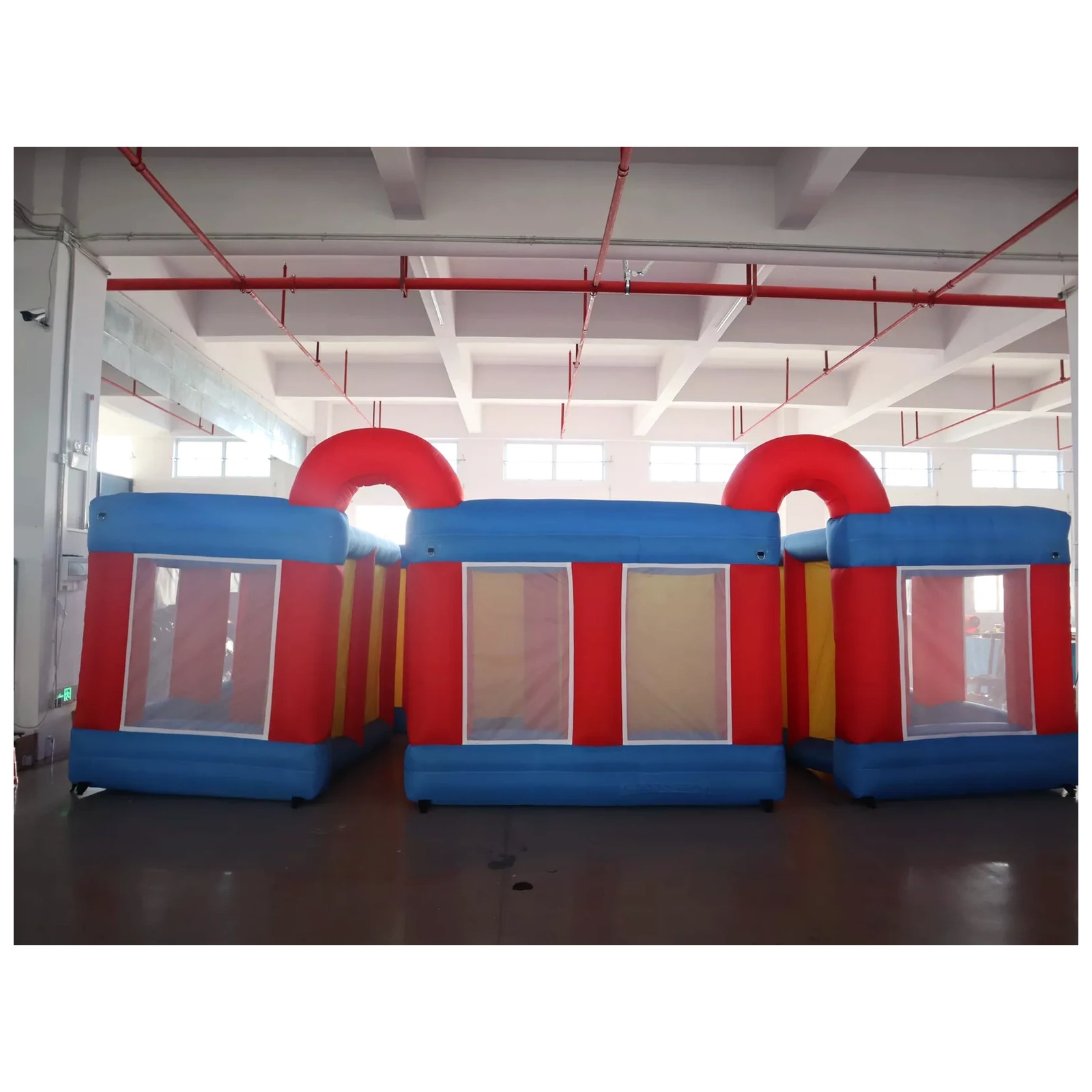 대형 빨간색 파란색 메쉬 이중 아치형 에어바운스 미로  - Kids Outdoor Inflatable 리뷰 및 가격