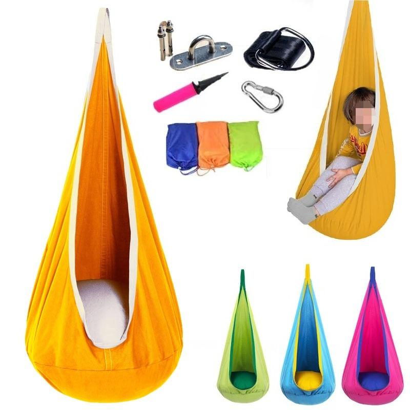 1개 어린이용 포드 스윙 시트 면 소재 아동용 해먹 스 - Kids Yellow Outdoor Chair 리뷰 및 가격