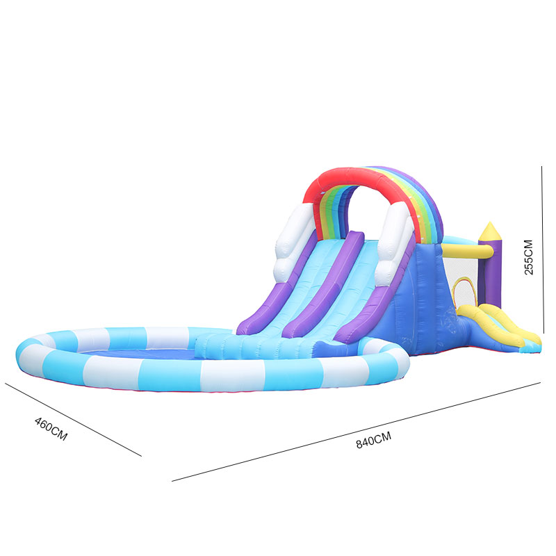 거대 무지개 에어바운스 워터슬라이드 (어린이용 PVC  - Kids Outdoor Slide 리뷰 및 가격