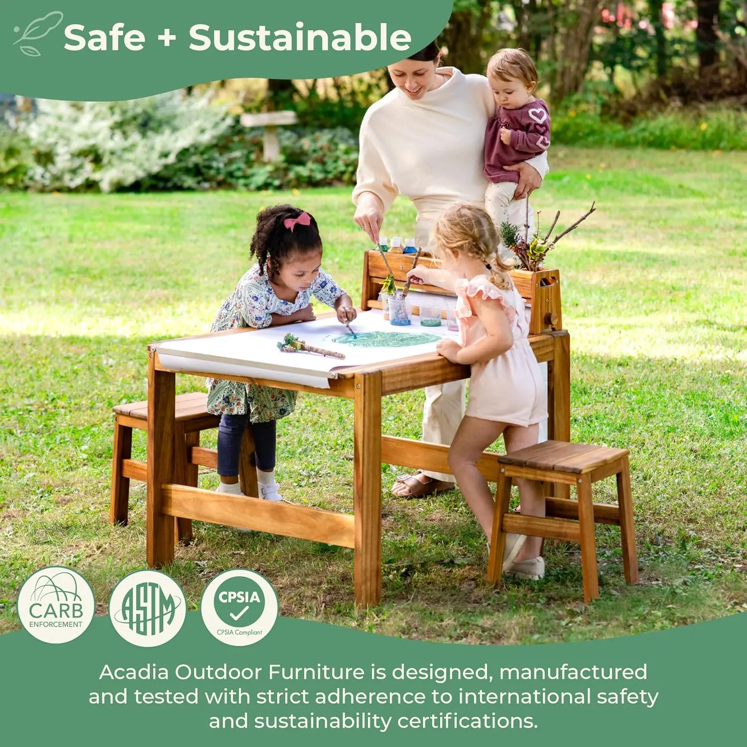 아카디아 야외용 아트 테이블 및 스툴 세트: 어린이용  - Kids Outdoor Table And Chair Set 리뷰 및 가격