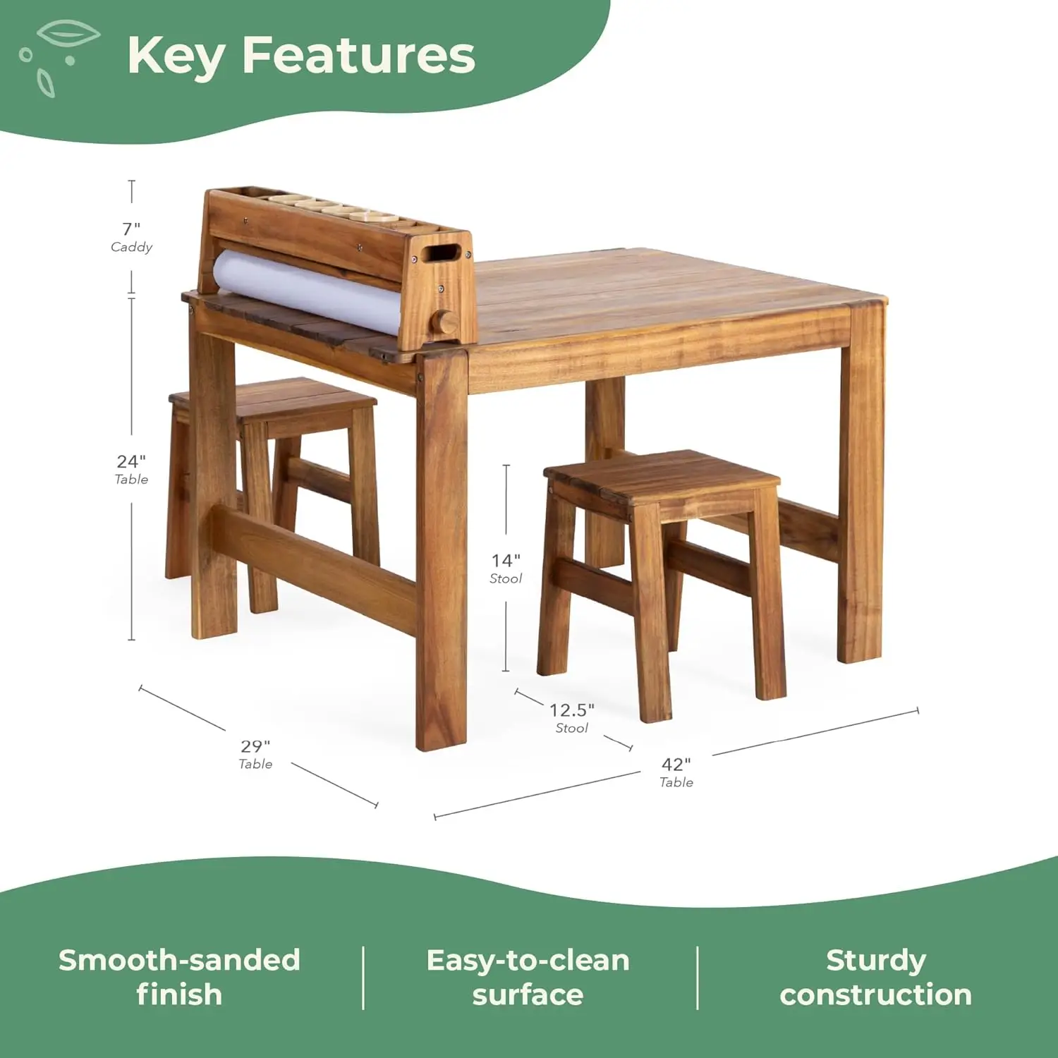 아카디아 야외용 아트 테이블 및 스툴 세트: 어린이용  - Kids Outdoor Table And Chair Set 리뷰 및 가격