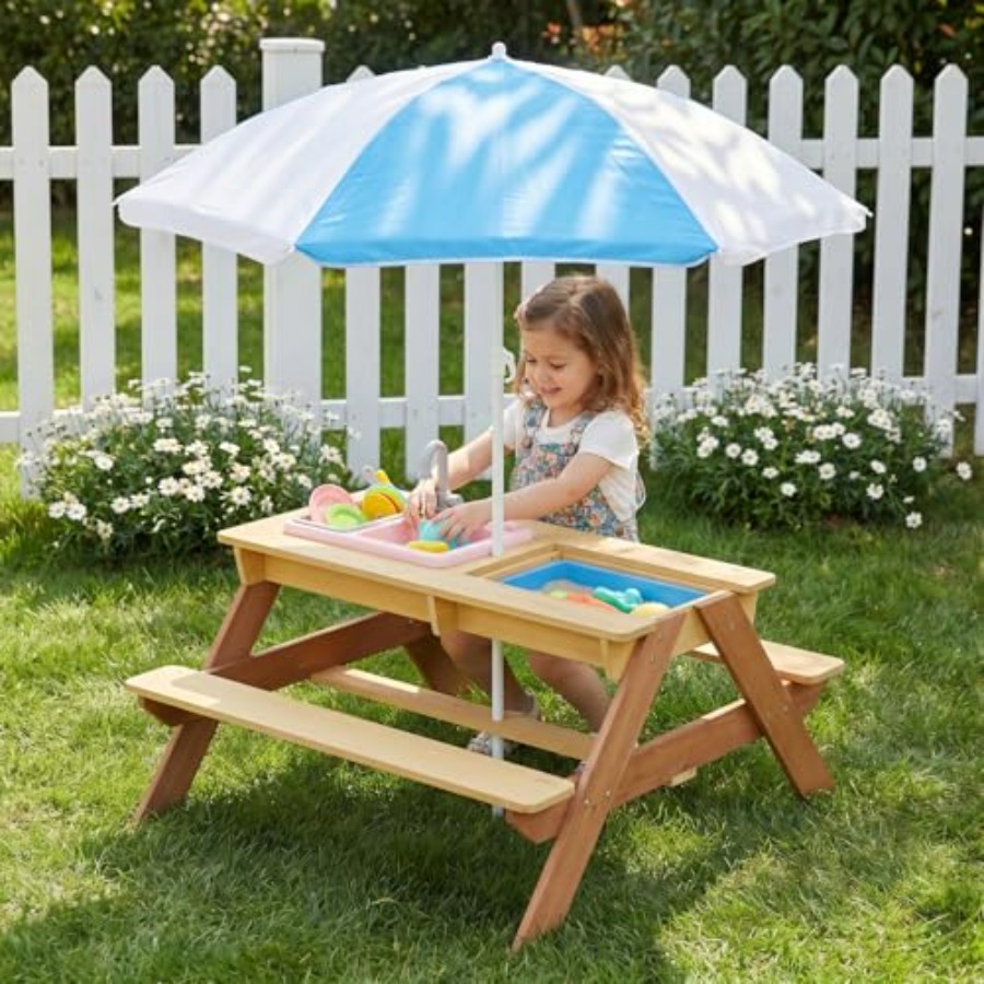 야외용 어린이 피크닉 테이블(우산 포함), 탈부착 가능 - Kids Outdoor Umbrella For Table 리뷰 및 가격