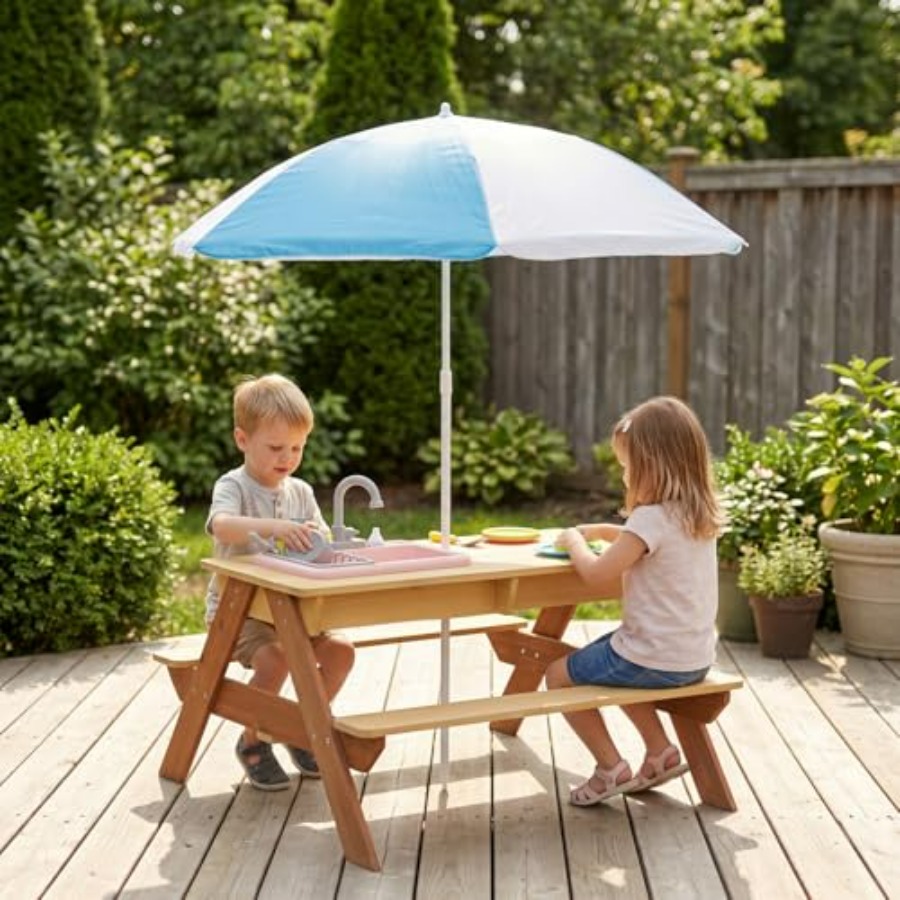 야외용 어린이 피크닉 테이블(우산 포함), 탈부착 가능 - Kids Outdoor Umbrella For Table 리뷰 및 가격