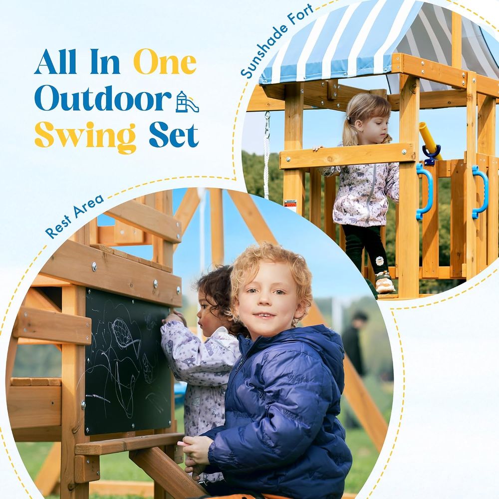 스윙 티셔츠 또는 야외용 목재 그네, 2개의 그네가 있 - Kids Outdoor Swing And Slide 리뷰 및 가격