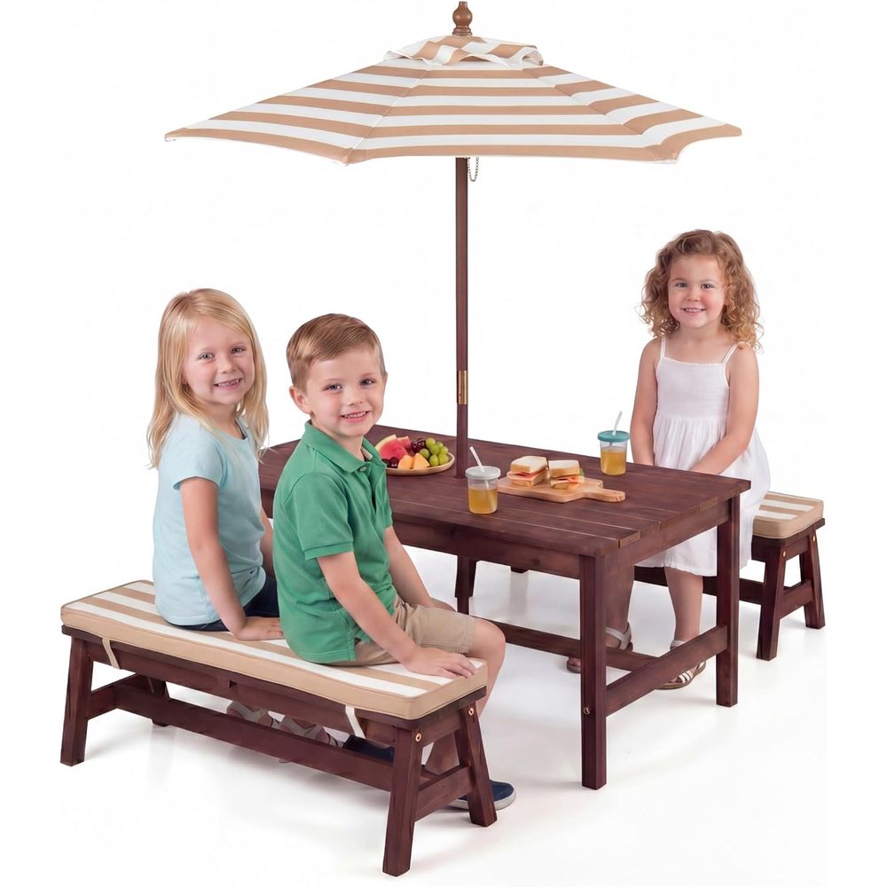 어린이 피크닉 테이블, 대형 42인치 x 23인치 테이 - Kids Outdoor Umbrella For Table 리뷰 및 가격