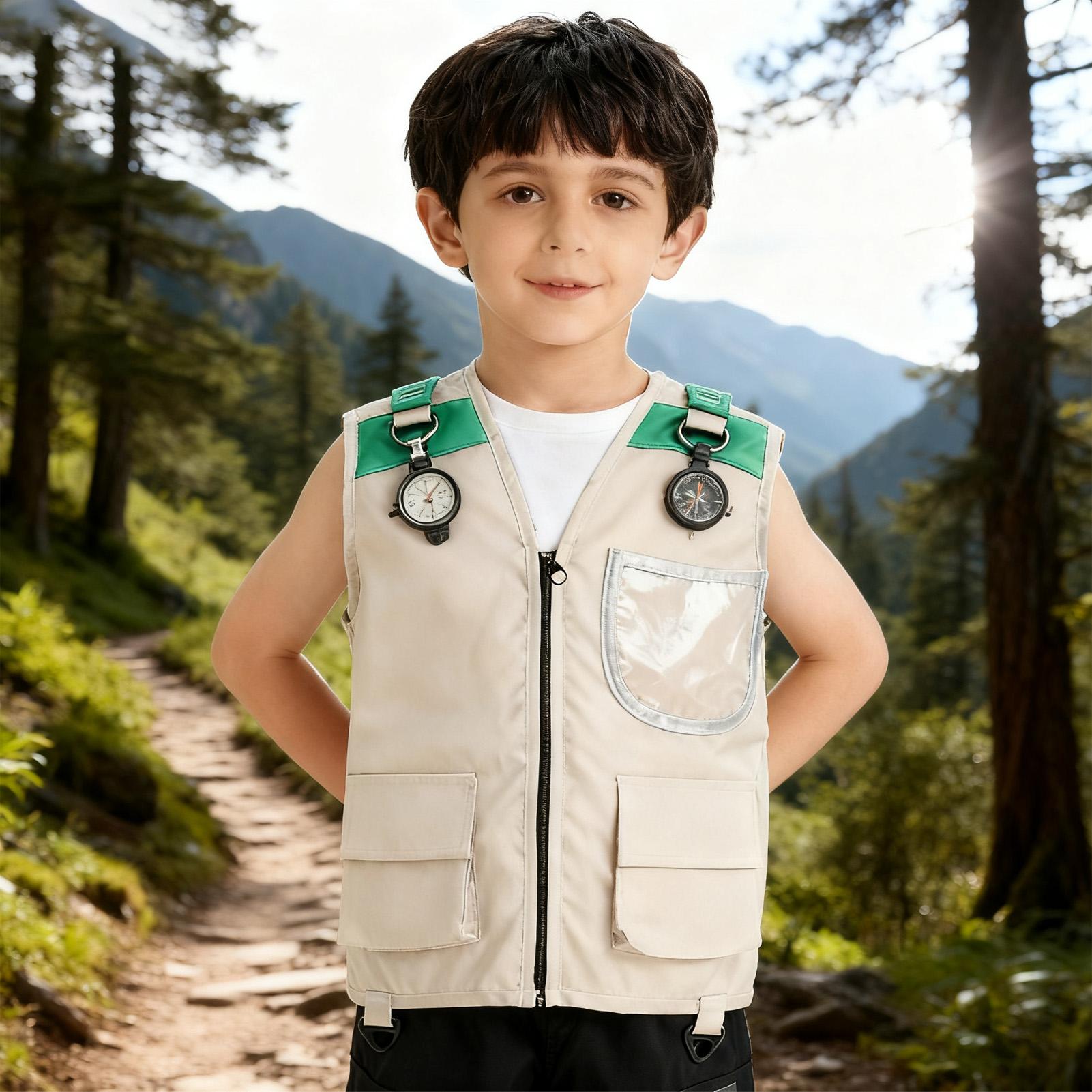 어린이 탐험가 조끼 의상 사파리 카고 조끼 소년 야외  - Kids Outdoor Adventure Kit 리뷰 및 가격