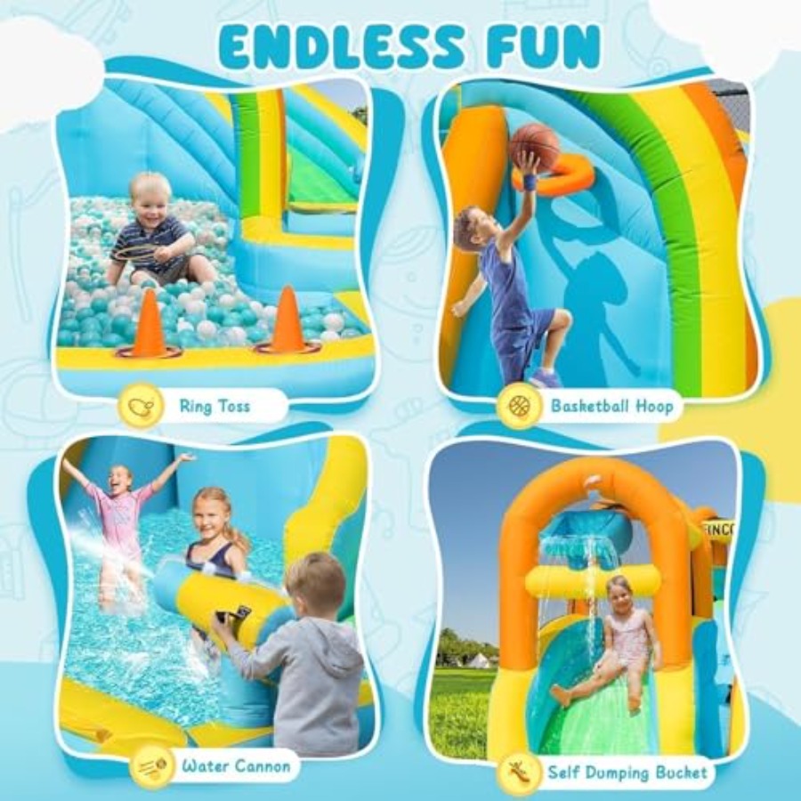 어린이용 야외용 풍선 워터 슬라이드 파크: PVC 소재 - Kids Outdoor Slide 리뷰 및 가격