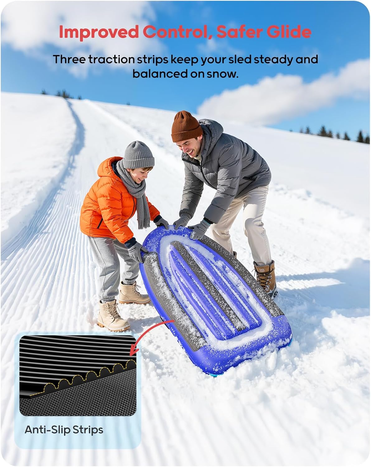 QPAU 풍선형 PVC 스노우 썰매, 어린이 및 성인용 - Kids Outdoor Inflatable 리뷰 및 가격