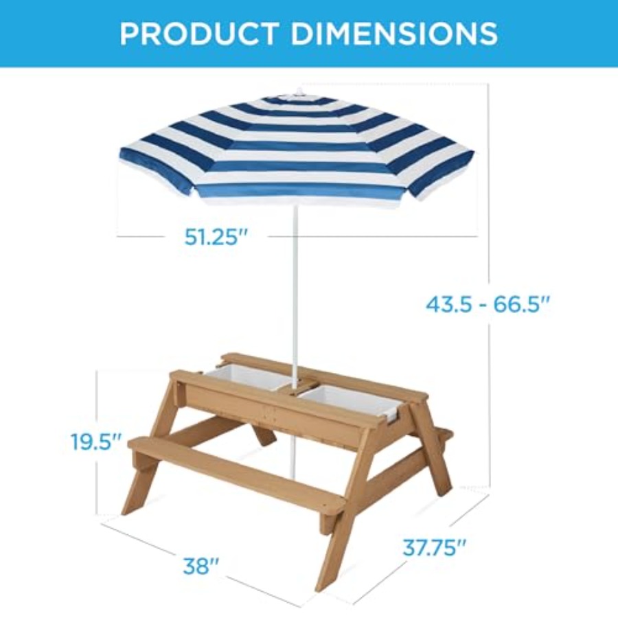 야외용 어린이 피크닉 테이블(우산 포함), 3-in-1 - Kids Outdoor Umbrella For Table 리뷰 및 가격