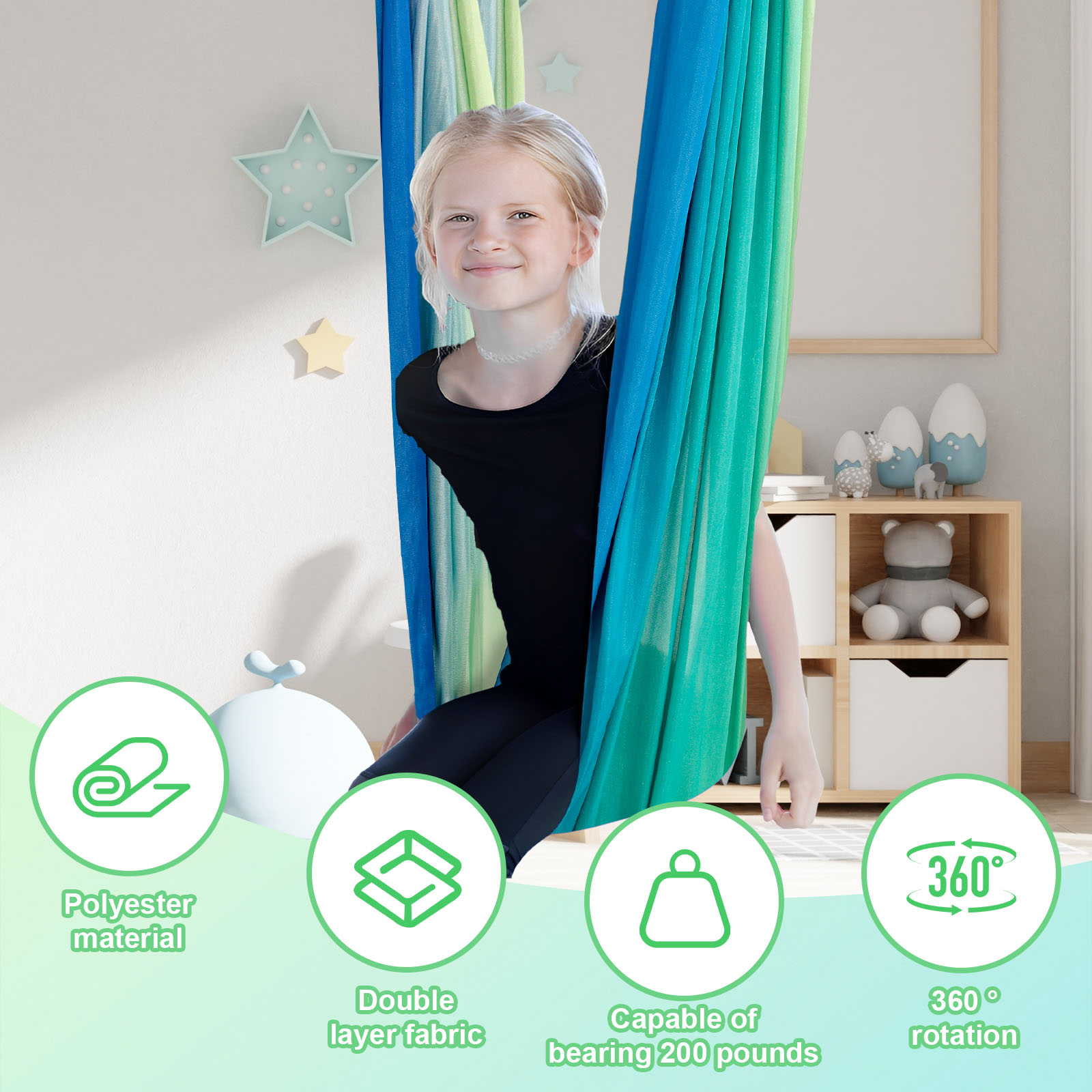 어린이 감각 그네 360도 더블 레이어 편안한 포옹 그 - Kids Outdoor Swing And Slide 리뷰 및 가격
