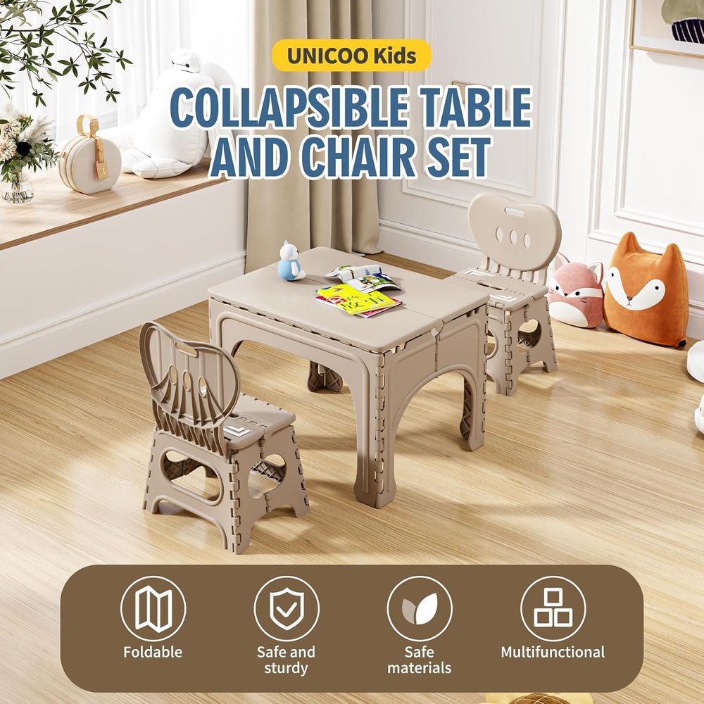 어린이용 접이식 테이블 및 의자 세트, 접이식 활동 테 - Kids Outdoor Table And Chair Set 리뷰 및 가격