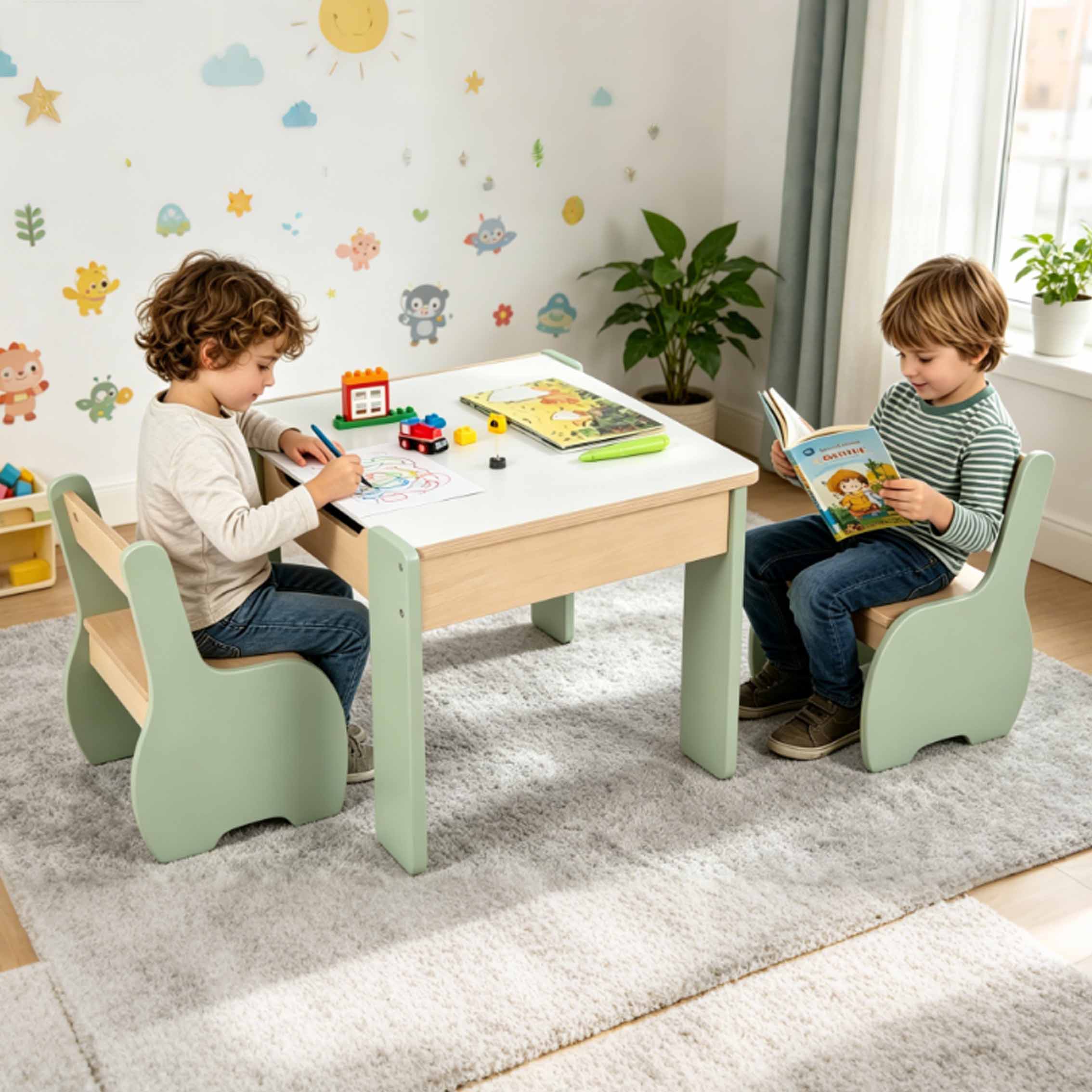 어린이용 현대식 원목 테이블 및 의자 세트 (학습 및  - Kids Outdoor Table And Chair Set 리뷰 및 가격