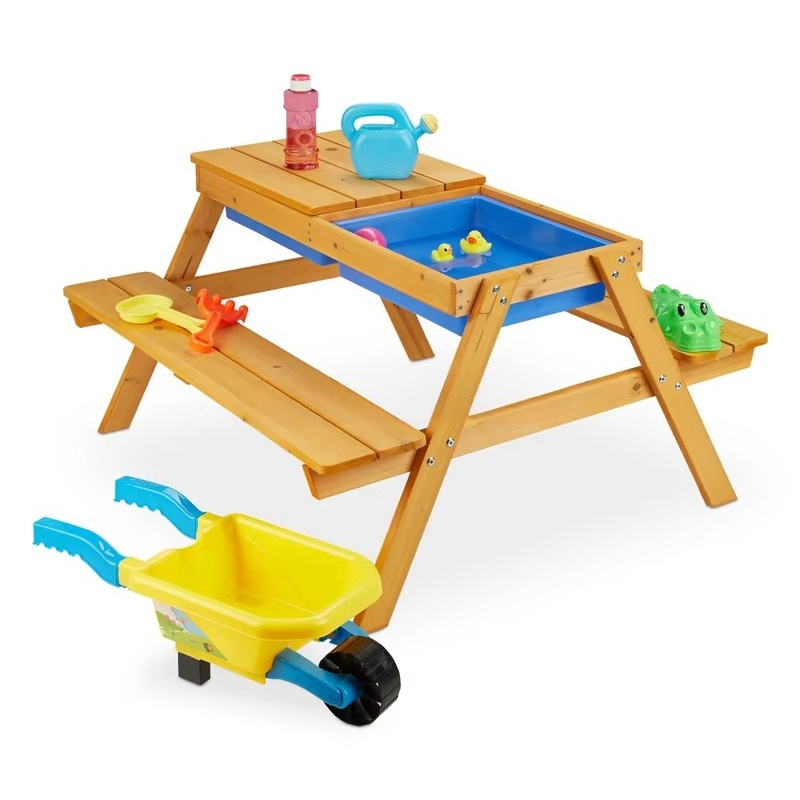 어린이 야외 원목 정원 테이블 및 의자 세트 나무 피크 - Kids Outdoor Table And Chair Set 리뷰 및 가격