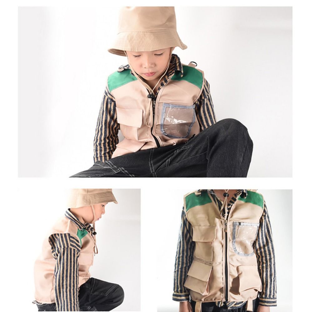멀티컬러 탐험가 모자 조끼 카고 디자인 조끼와 모자 어 - Kids Outdoor Adventure Kit 리뷰 및 가격