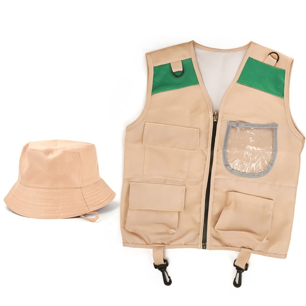 멀티컬러 탐험가 모자 조끼 카고 디자인 조끼와 모자 어 - Kids Outdoor Adventure Kit 리뷰 및 가격