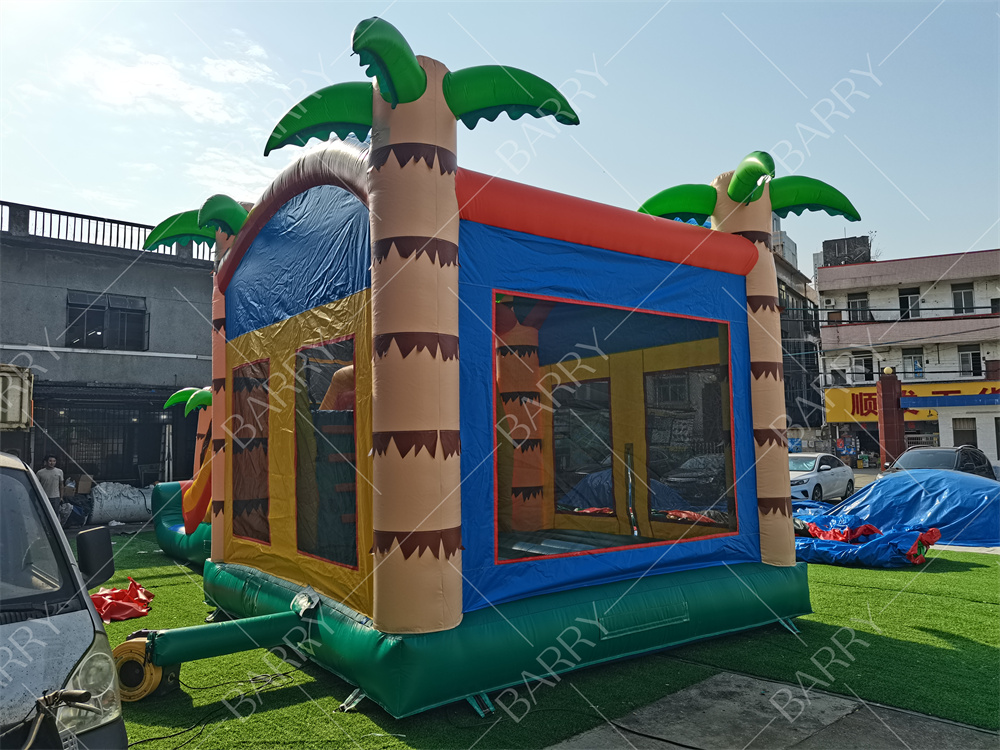 어린이용 야외용 팜트리 풍선 놀이터, 점프 슬라이드 콤 - Kids Outdoor Treehouse 리뷰 및 가격