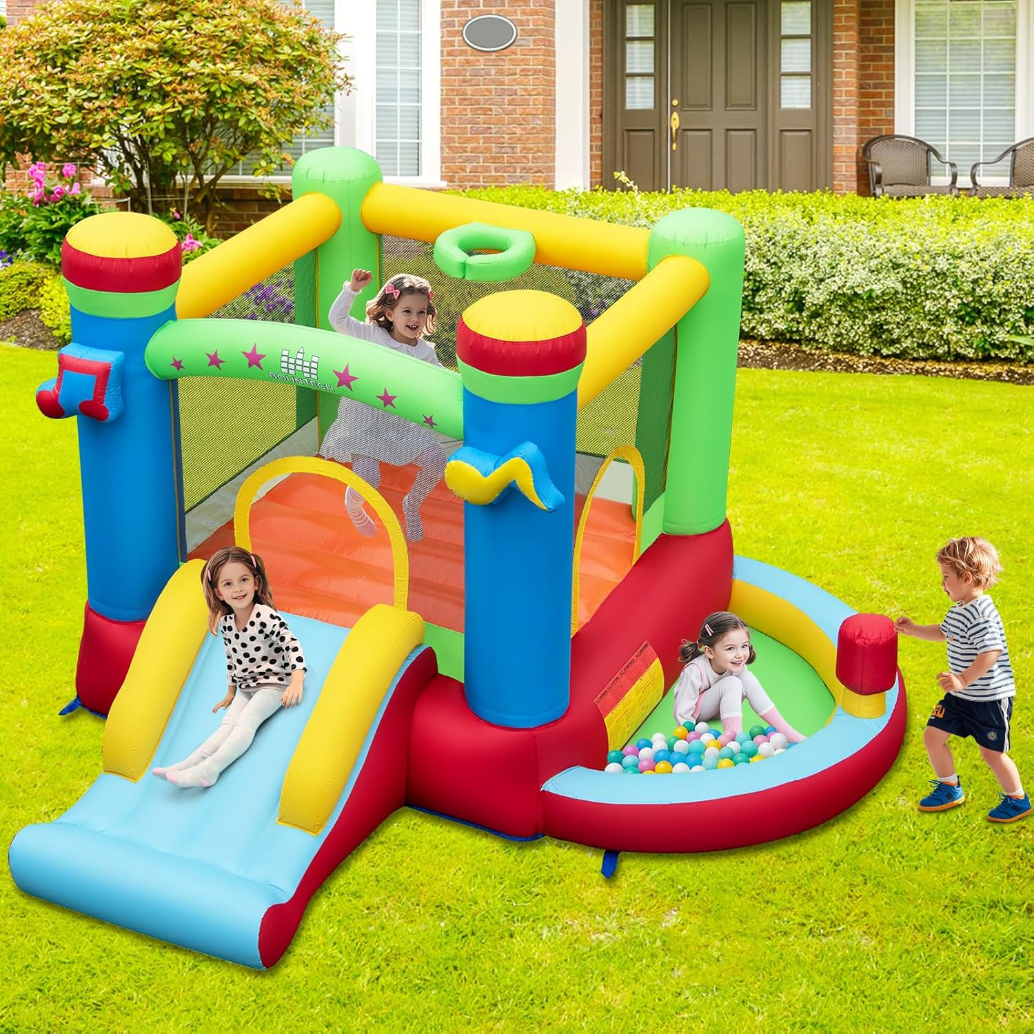볼풀이 있는 에어바운스, 3~12세 어린이용 실내외 겸 - Kids Outdoor Inflatable 리뷰 및 가격