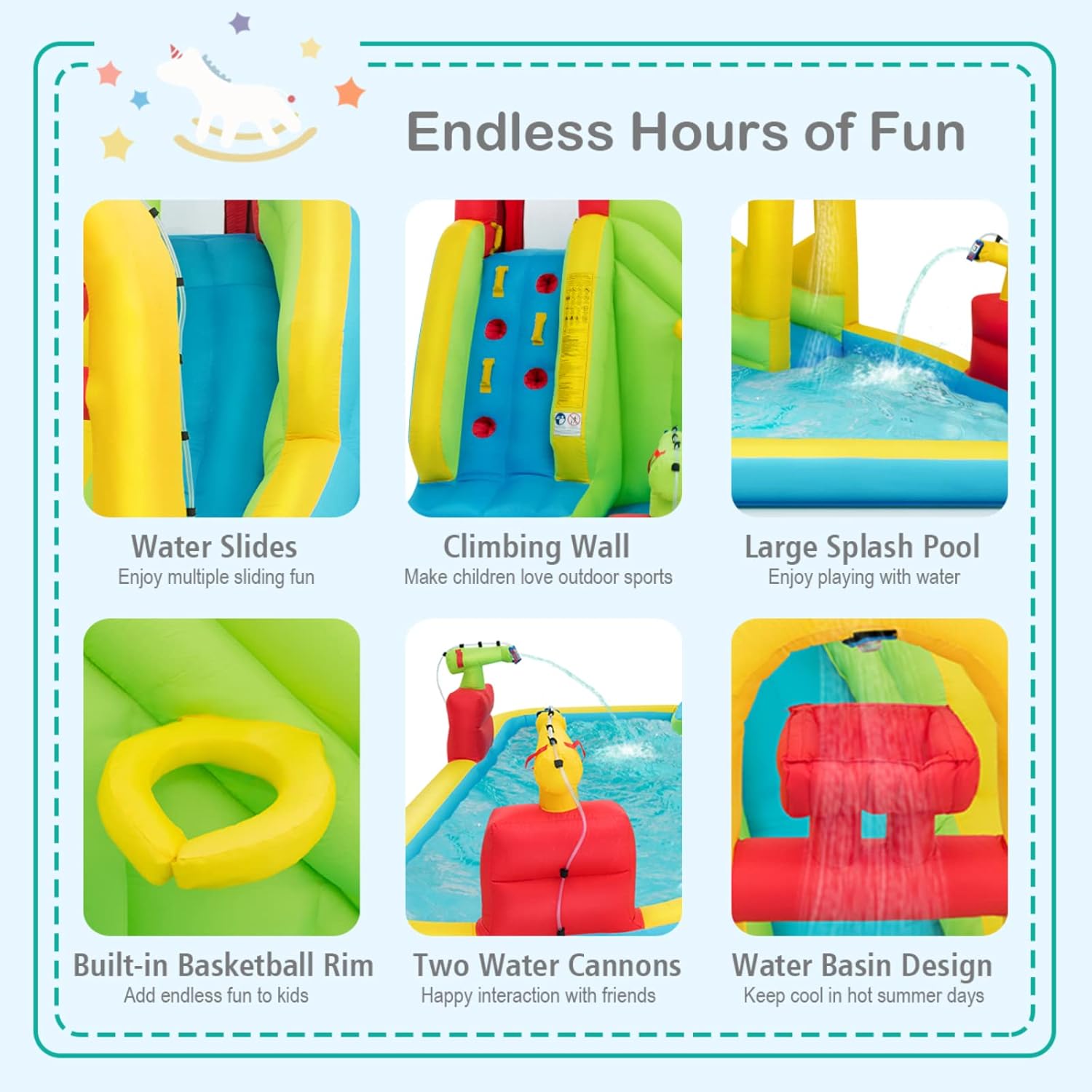 메가 대형 에어바운스 워터파크 - 어린이용 풍선 워터슬 - Kids Outdoor Slide 리뷰 및 가격
