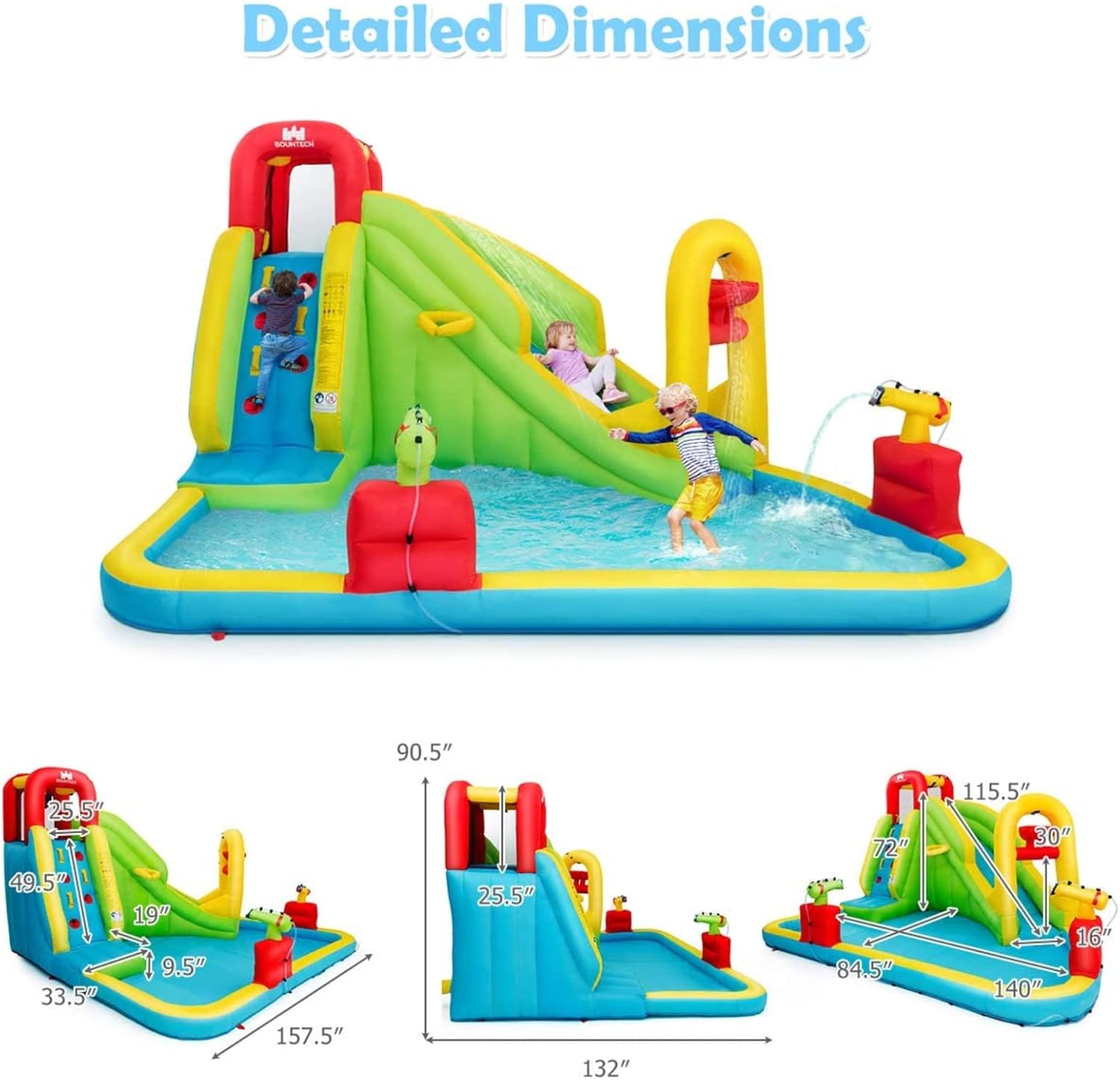 메가 대형 에어바운스 워터파크 - 어린이용 풍선 워터슬 - Kids Outdoor Slide 리뷰 및 가격