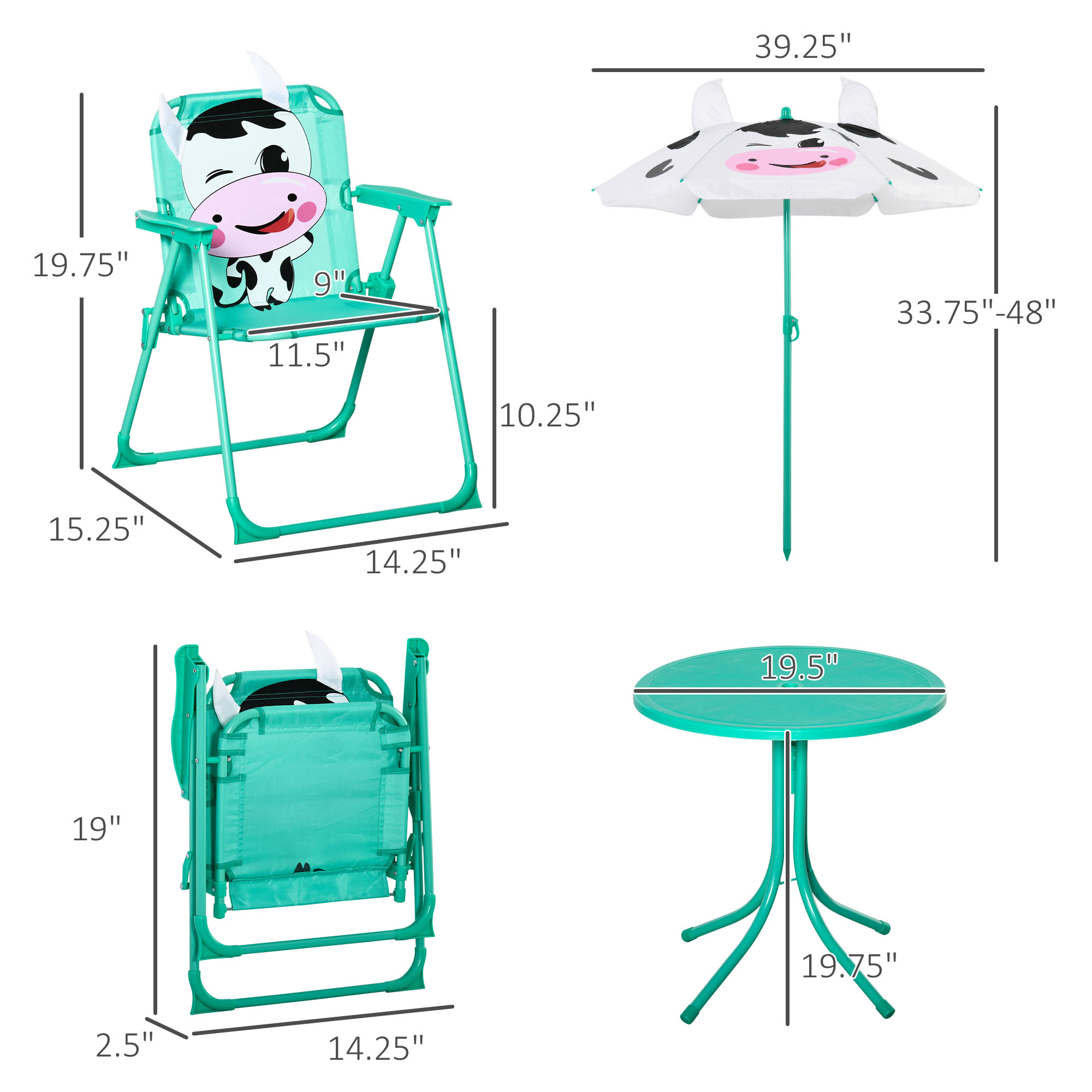 어린이용 테이블 및 의자 세트, 야외 접이식 정원 가구 - Kids Outdoor Table And Chair Set 리뷰 및 가격
