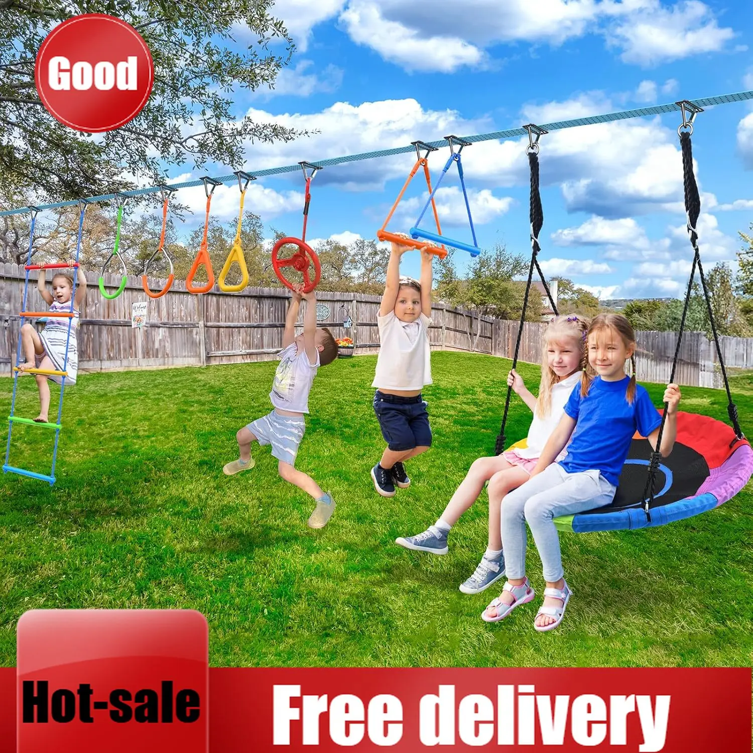 액티비티 프라이스합판 50피트 닌자 워리어 장애물 코스 - Kids Outdoor Ninja Set 리뷰 및 가격