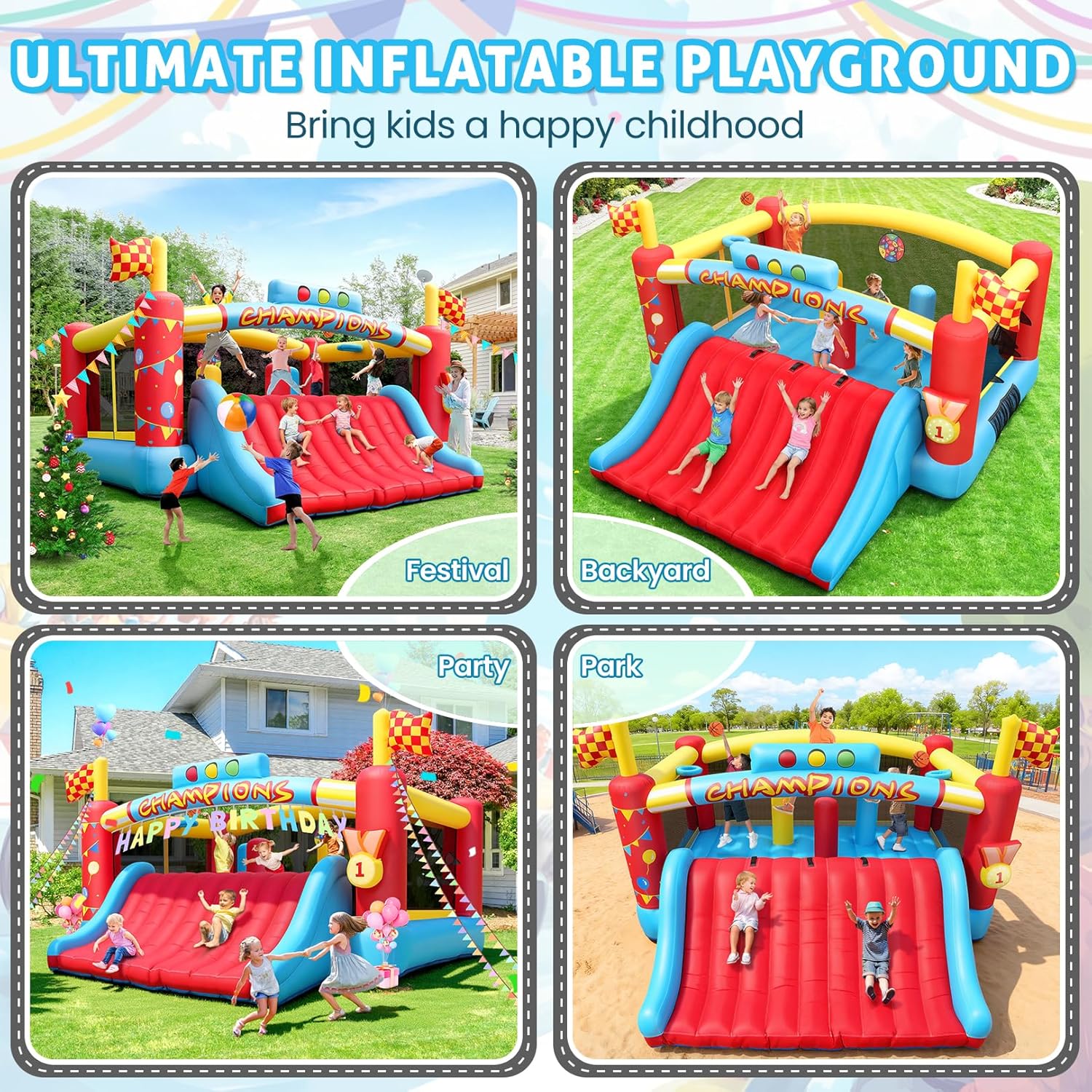 대형 어린이용 에어바운스, 13피트 야외용 에어바운스( - Kids Outdoor Inflatable 리뷰 및 가격