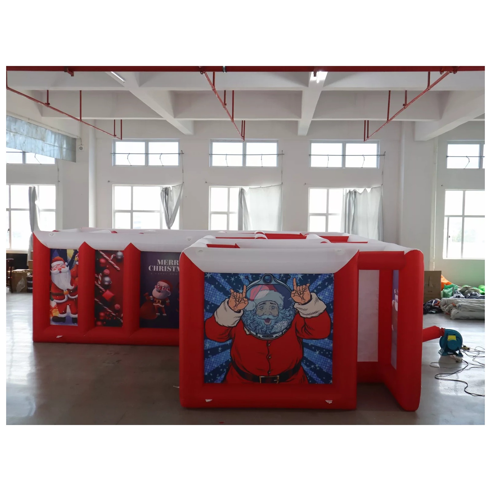 대형 빨간색과 흰색 평평한 지붕의 에어바운스 미로 3X - Kids Outdoor Inflatable 리뷰 및 가격