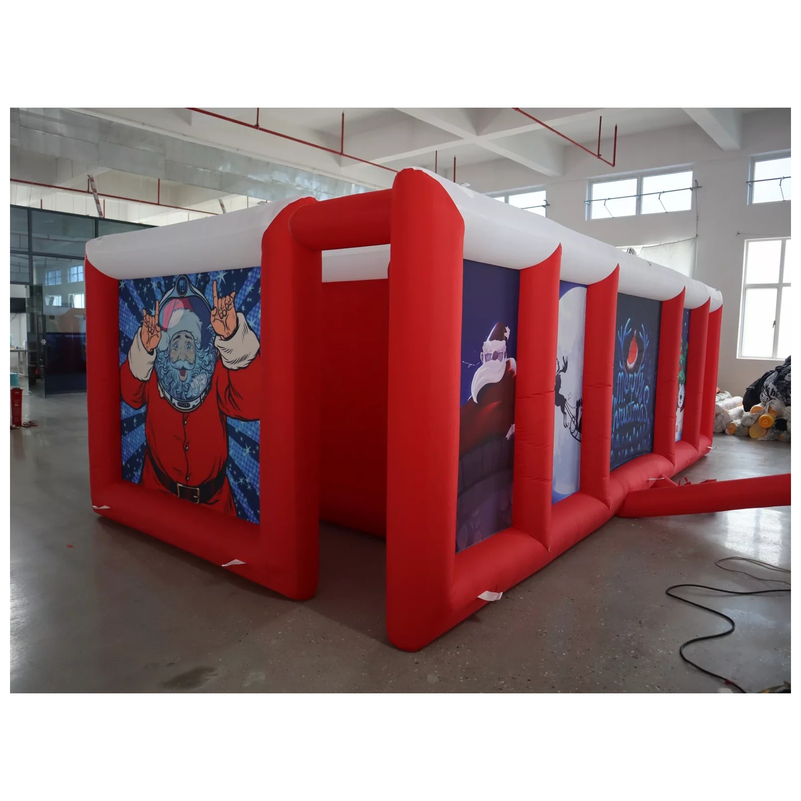 대형 빨간색과 흰색 평평한 지붕의 에어바운스 미로 3X - Kids Outdoor Inflatable 리뷰 및 가격