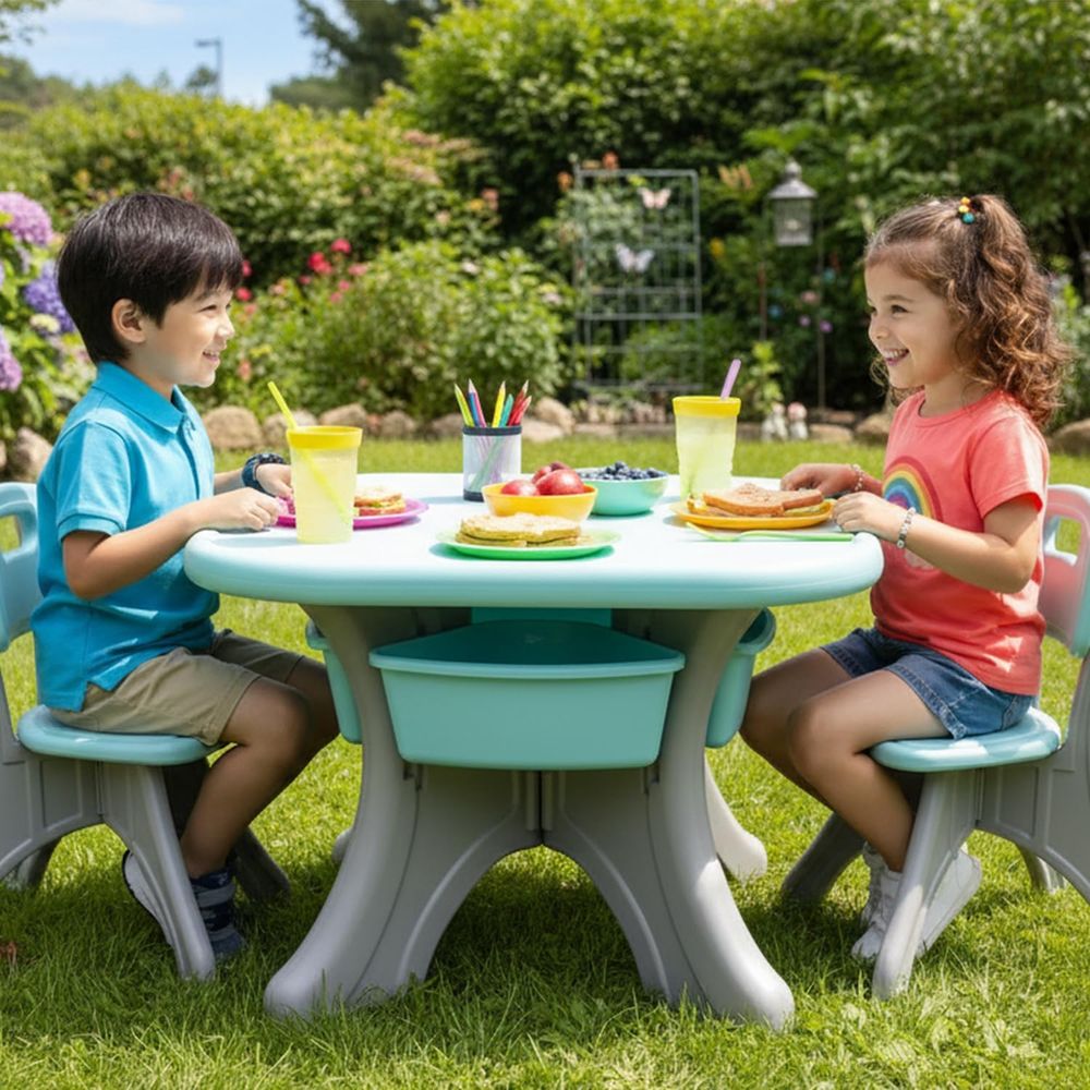 어린이용 테이블 및 의자 세트, 3개 활동용 책상 세트 - Kids Outdoor Table And Chair Set 리뷰 및 가격