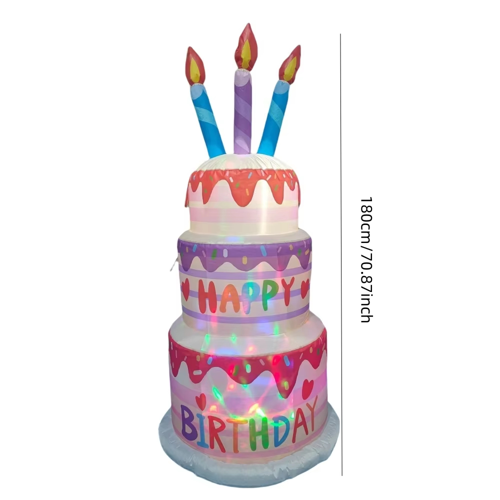 1.8M 풍선 생일 케이크 장식 어린이를위한 생일 축하 - Kids Outdoor Inflatable 리뷰 및 가격