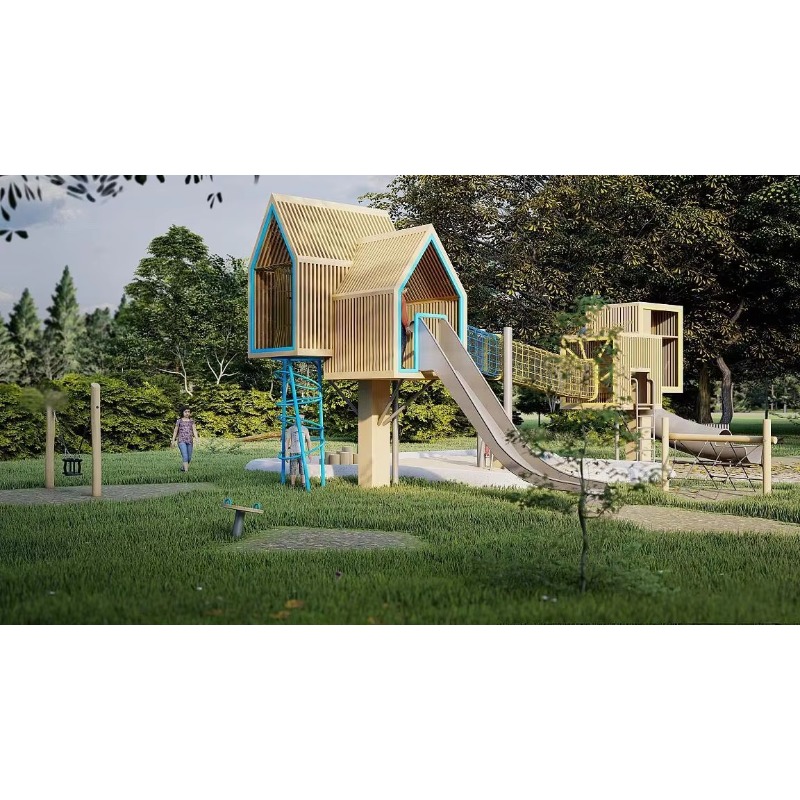 맞춤형 야외 놀이공원 어린이 클라이밍 그네 세트 놀이터 - Kids Outdoor Treehouse 리뷰 및 가격