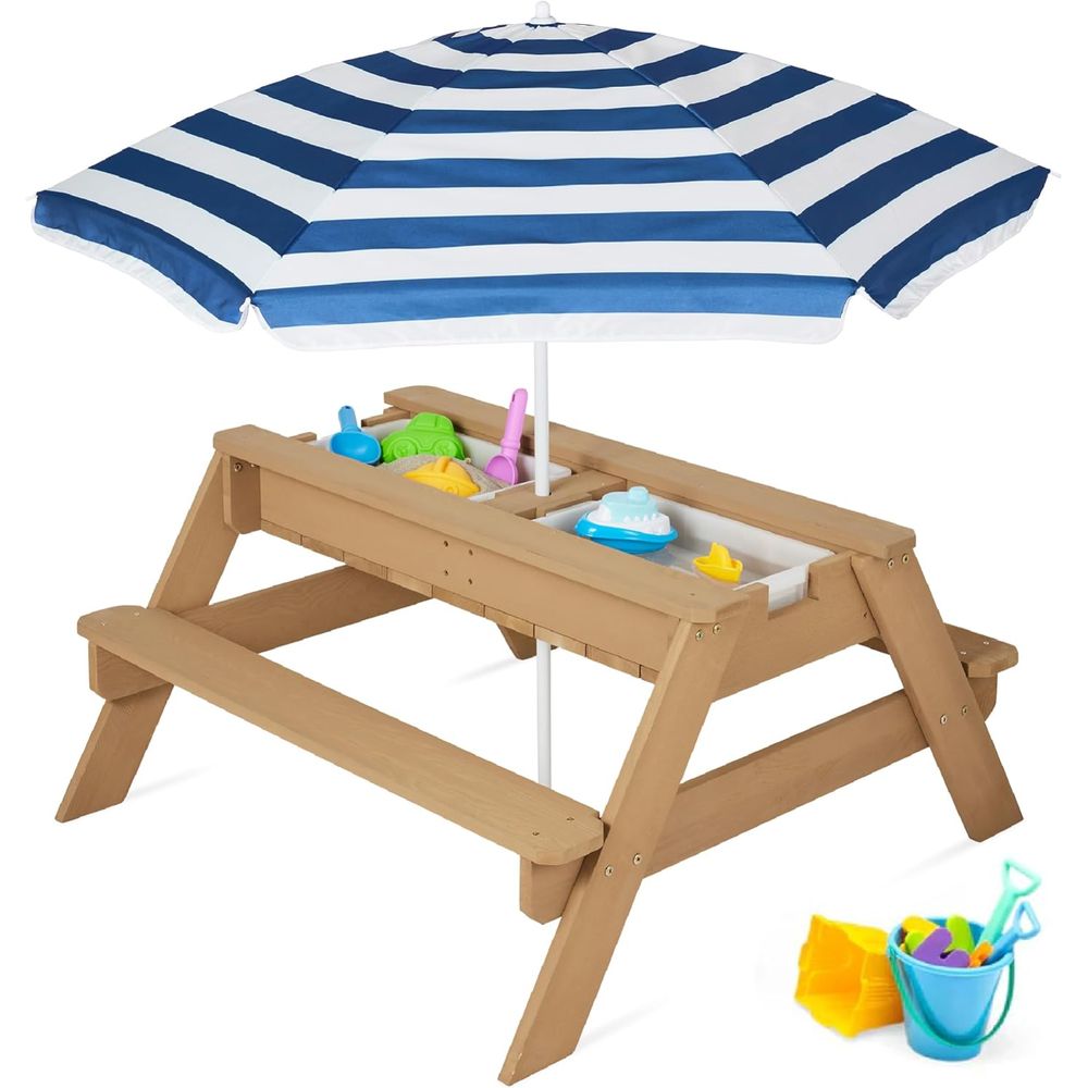 어린이용 피크닉 테이블(우산 포함), 3-in-1 모래 - Kids Outdoor Umbrella For Table 리뷰 및 가격